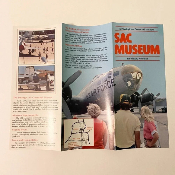 Vintage The Strategic Air Command Museum Sac Museum Nebraska Brochure  Pamphlet - Picture 9 of 13